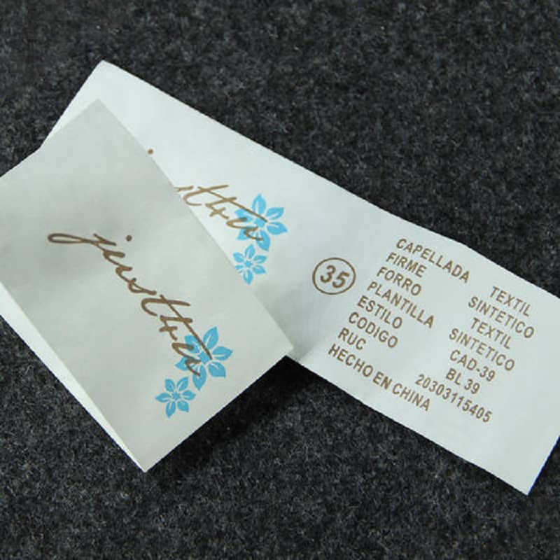 Label argraffu dillad